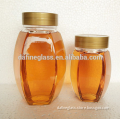 500ml and 1000ml hexagonal honey glass jar